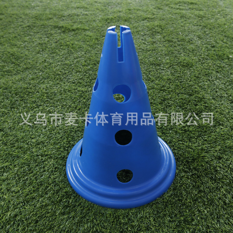 Fábrica al por mayor Maca 30cm logo barril con agujero 12 pulgadas entrenamiento de fútbol obstáculo cono barricada transfronteriza Fútbol