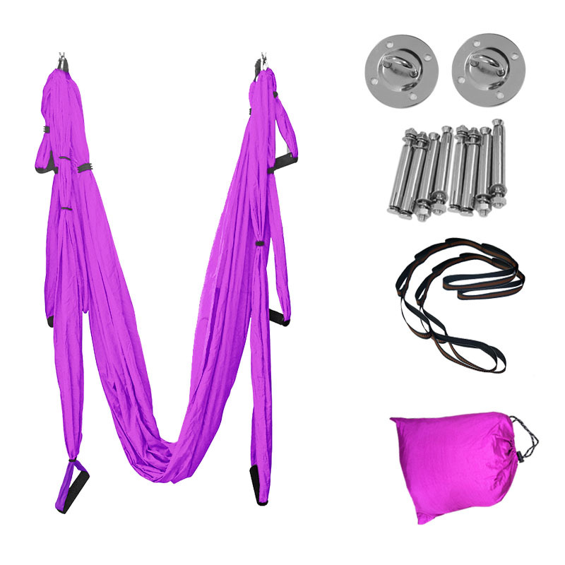 厂家直供 室内反转空中瑜伽吊床瑜珈秋千健身吊床户外降落伞布