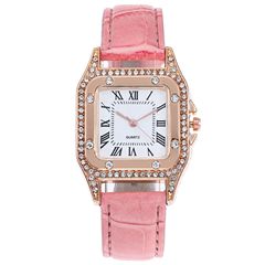 Live broadcast internet celebrity drainage watch women's casual watch square diamond belt watch women's quartz watch