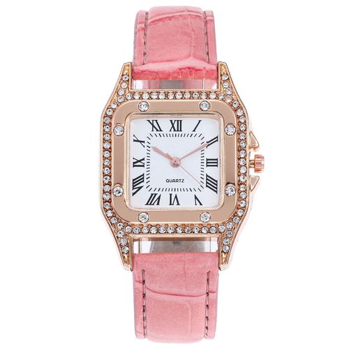 Live broadcast internet celebrity drainage watch women's casual watch square diamond belt watch women's quartz watch