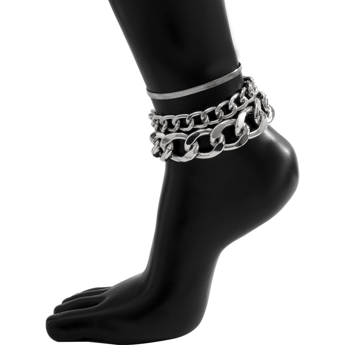 Tassel Simple Cross Chain Anklet Set display picture 13