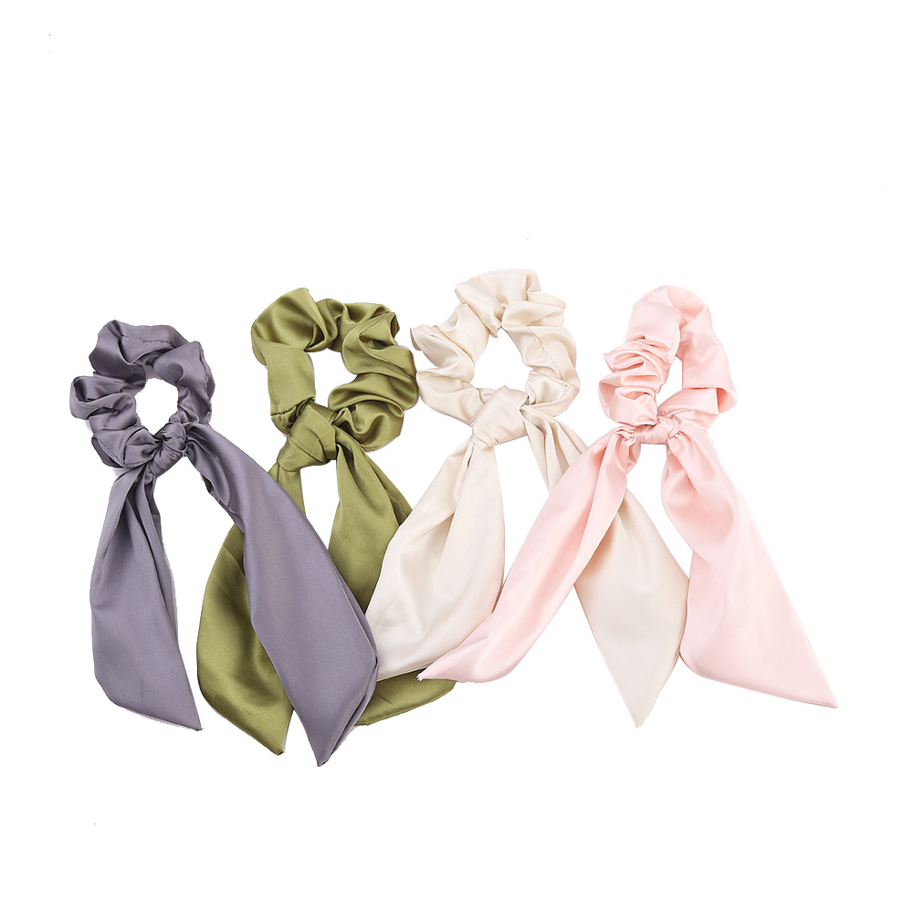 Satin Solid Color Hair Scrunchies display picture 11