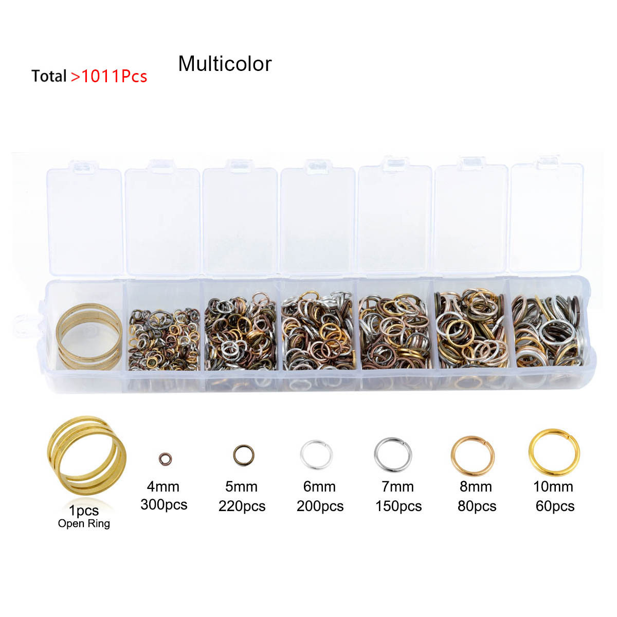 95g Weight Jump Ring Jewelry Making Type DIY Jewelry Accessories Classification 1011 Pieces Per Box Quantity Alloy Material Geometric Pattern All Seasons Season Polished Finish Plating Design Simple Style Style 1011 Pieces Per Box Alloy Geometric Polished Jump Ring DIY Jewelry Accessories 9