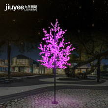 led仿真鐵桿發光樹燈楓葉公園活動裝飾戶外防雨水 庭院景觀燈樹燈