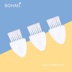 Factory wholesale foot grinder cleaner brush, electrical dust removal small tool brush, plastic handle white small brush