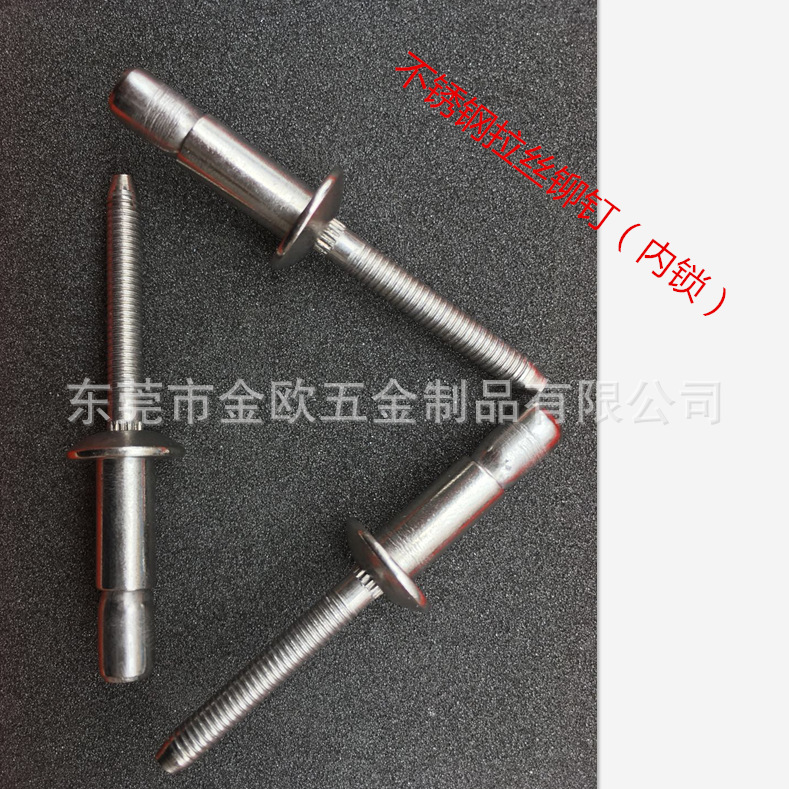 全铝全铁不锈钢拉丝铆钉抽芯铆钉内锁口杯型不锈钢拉铆钉