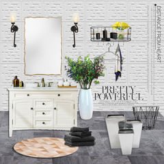 天花板 3d牆紙臥室裝飾防水防撞牆貼加厚自粘泡沫軟包保溫牆壁紙