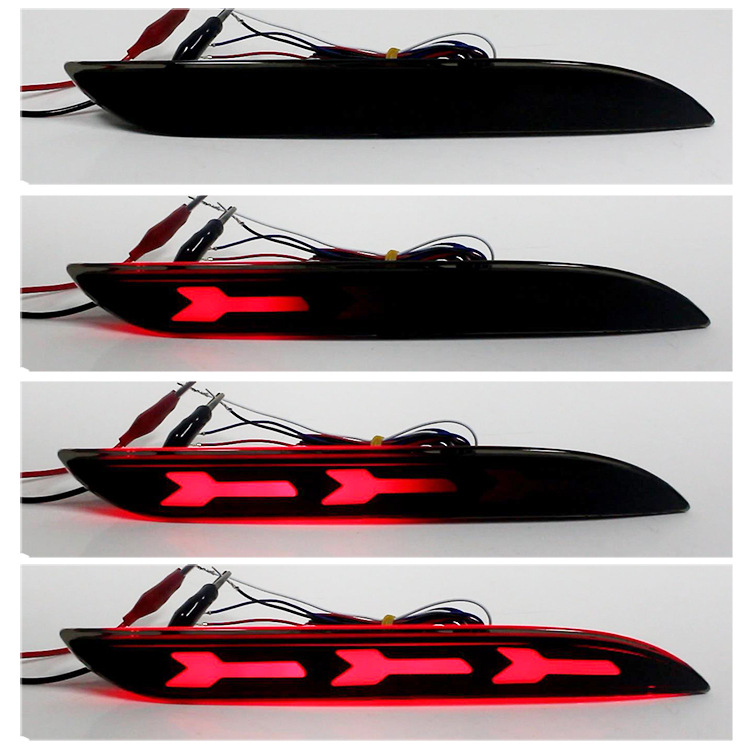 適用福特野馬Ford Mustang LED流水后杠燈 后霧燈 野馬魚骨后杠燈