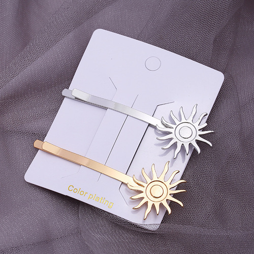 Factory supply new cool style one-piece metal Korean style arrow hair clips, silver-plated wholesale hair accessories