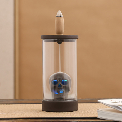 Cross border Back censer Skull lantern LED Pumpkin ceramics Home Furnishing incensory Acrylic new pattern originality