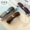 Sunglasses, fashionable men's metal decorations, trend glasses solar-powered