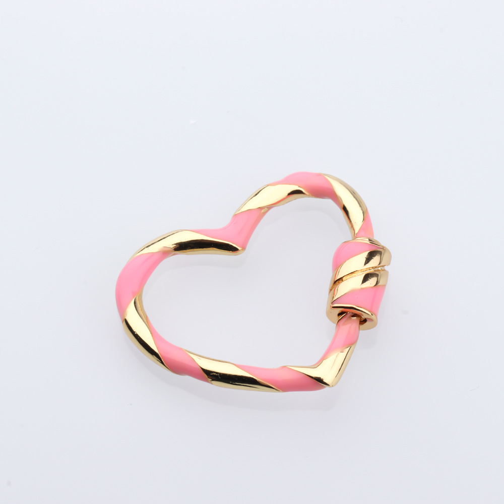 1 Piece Copper Oval Heart Shape Jewelry Buckle Simple Style display picture 4