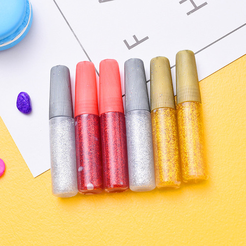6ML glitter glue glitter glue gold powder painting glue onion powder glue diy glitter painting glue silver powder glue white glue