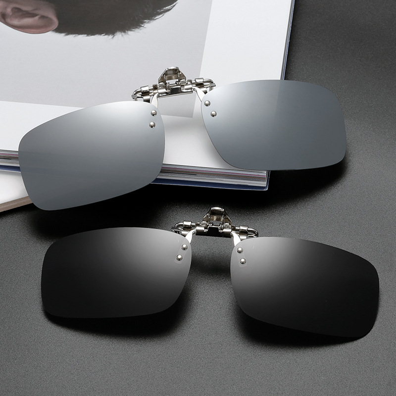 眼镜夹片偏光夹片式太阳镜金属夹钓鱼近视墨镜司机开车夜视镜夹片