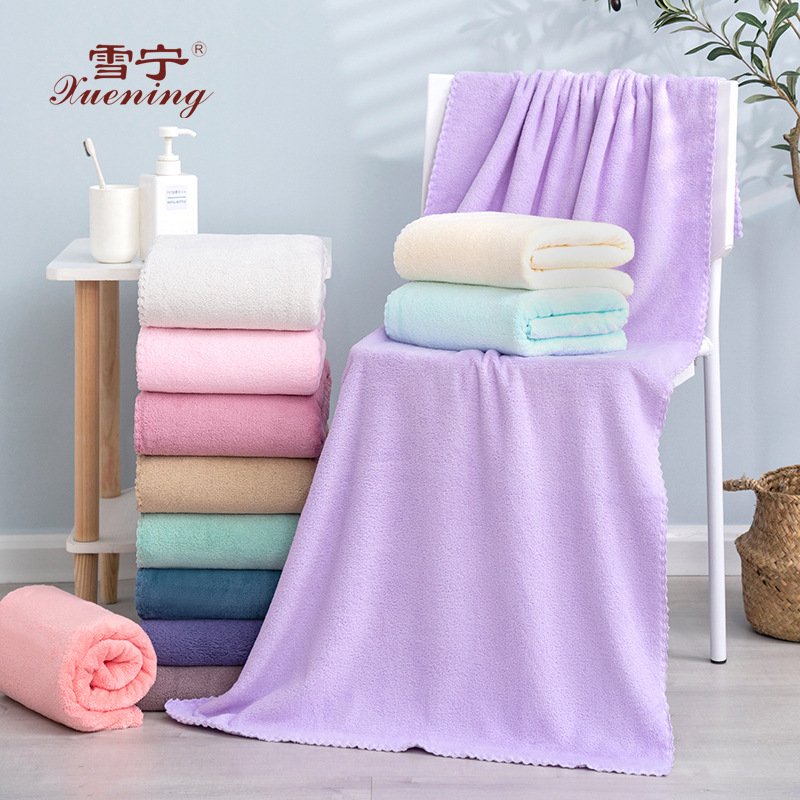 Coral soft bath towel for face washing