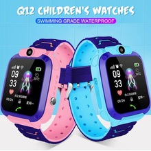跨境Q12儿童智能手表定位通话深度防水英文手表kids Smart Watch
