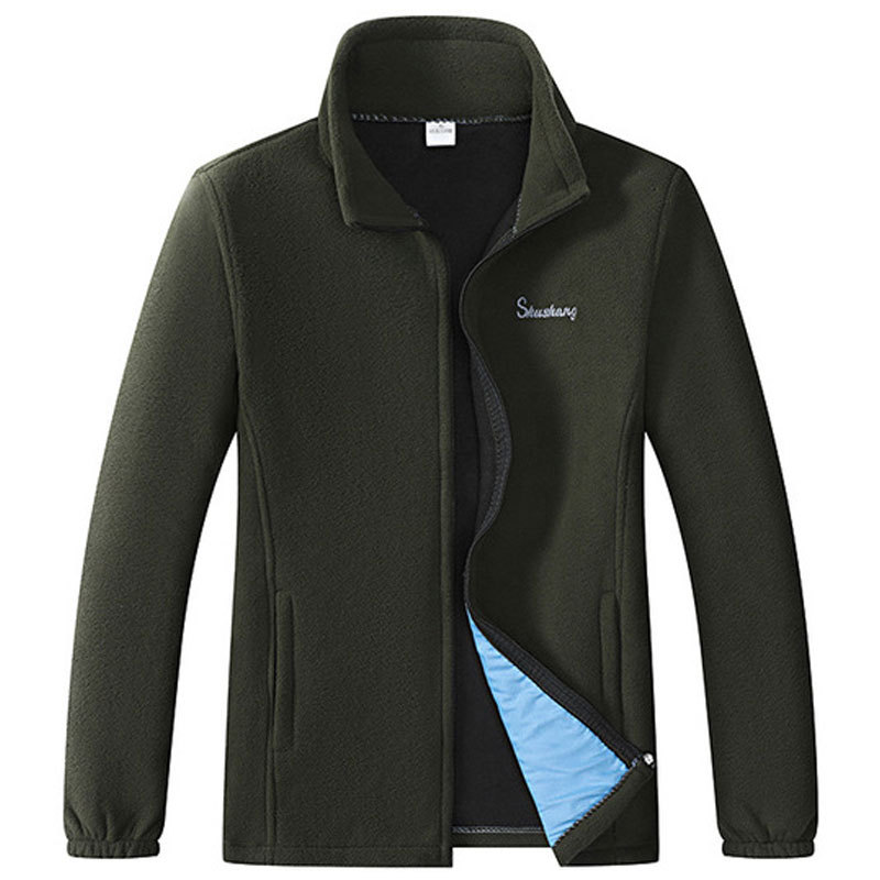Men's jacket solid color casual straight hem zipper jacket