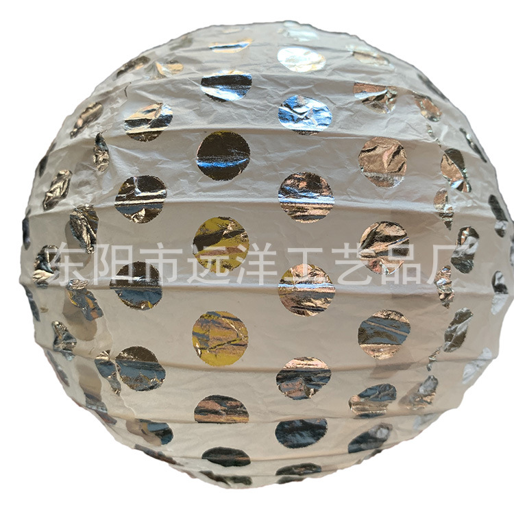 烫金圆形纸灯笼1