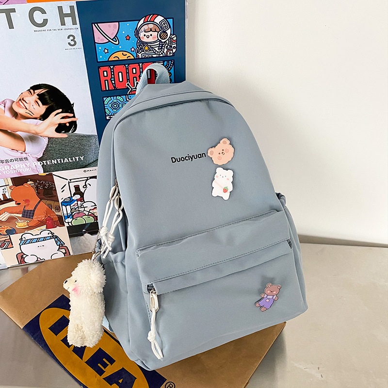 Simple Students Cute School Bag Vintage Soft Backpack display picture 69