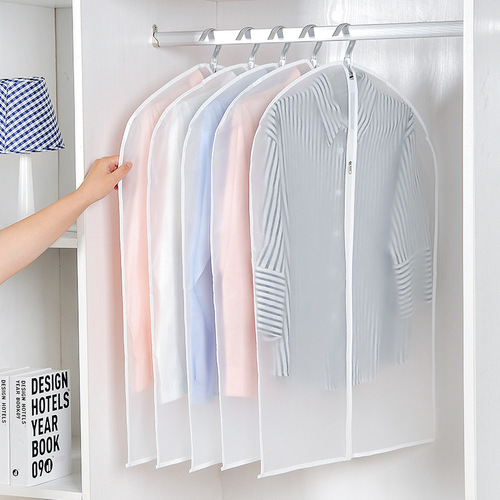 PEVA storage clothes dust cover clothes waterproof dust bag coat hanging bag suit cover clothes storage bag wholesale