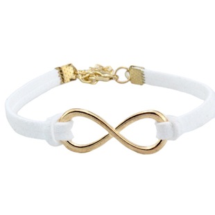 European and American fashion Korean velvet woven infinite International 8-character gold bracelet fashion jewelry wholesale