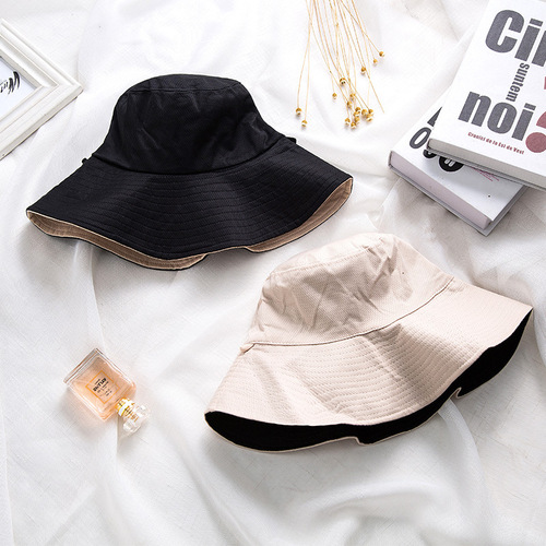 Summer Double-Sided Sun Hat for Women: Stylish UV-Protective Beach & Fashionable Korean-Style Fisherman's Cap