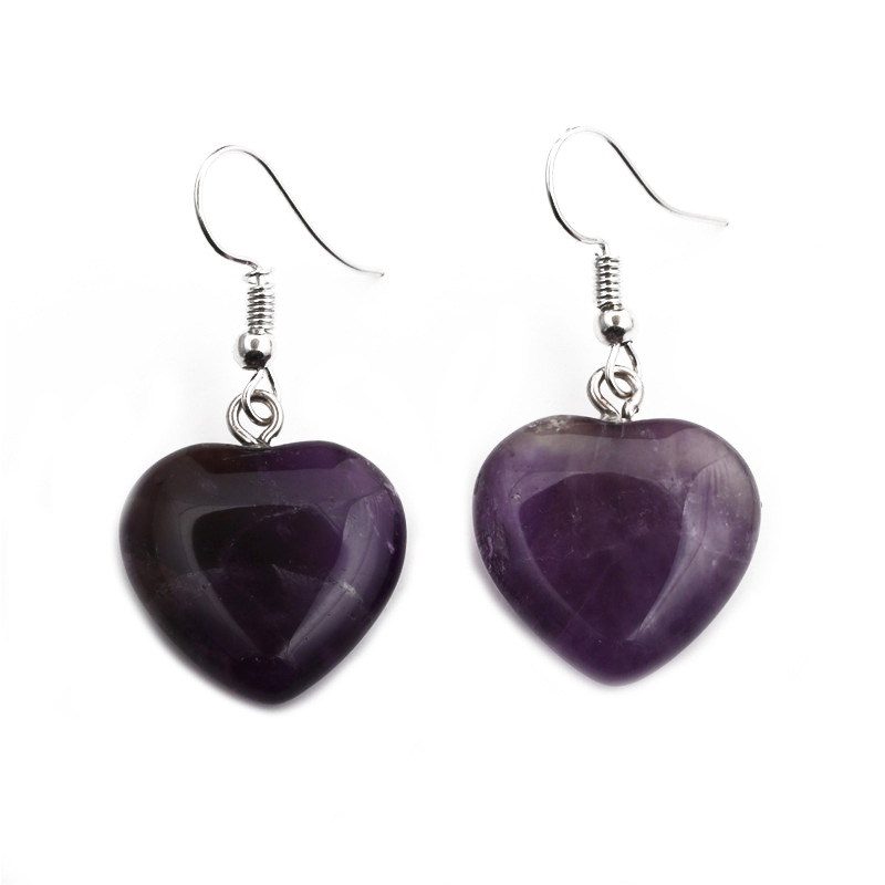 Turquoise Heart Earrings display picture 9