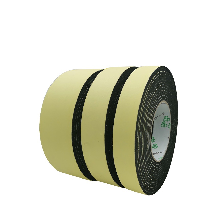 EVA negro esponja espuma de una sola cara cinta fuerte adhesivo de espuma a prueba de golpes anti-colisión tira de sellado engrosada 3mm6mm10mm