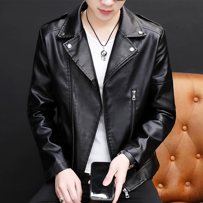 Осенний полиуретановый пиджак для отдыха, slim fit, корейский стиль, с коротким рукавом