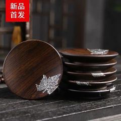 Ebony solid wood coasters, tea mats, creative wooden coasters, insulation pads, non-slip saucers, Kung Fu tea accessories wholesale