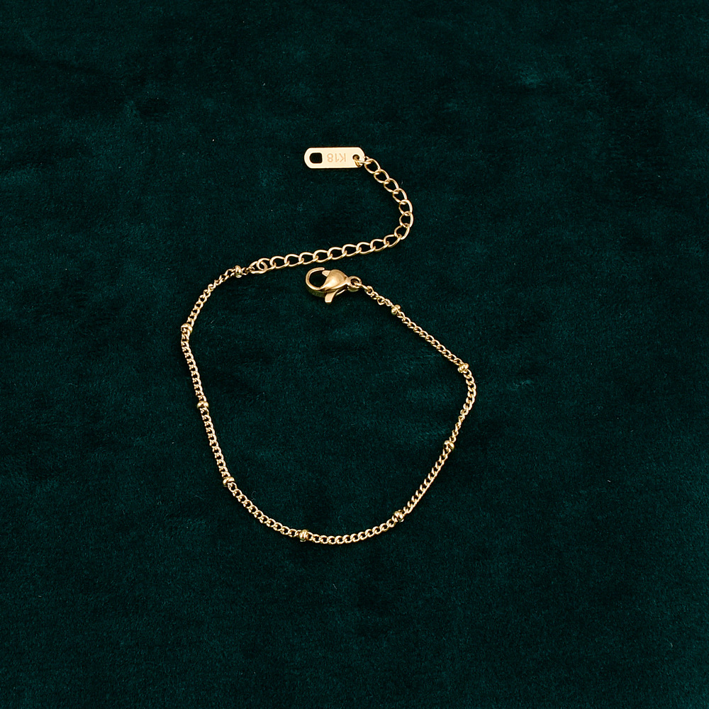 4g Weight Heart 304 Stainless Steel Titanium Steel 18K Gold Plated Rose Gold Plated No Inlaid Bracelets In Bulk