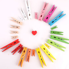 DIY Decorative Creative Small Wooden Clip Holder, Wooden Colorful Retro Polaroid Wall Art Hanging Photo Clip