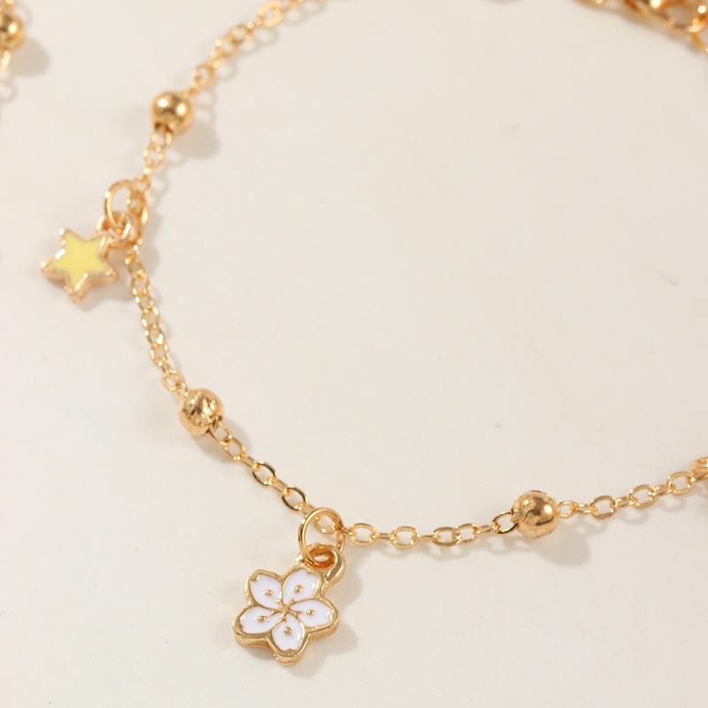 Cute Star Heart Shape Flower Metal Girl's Bracelets display picture 6