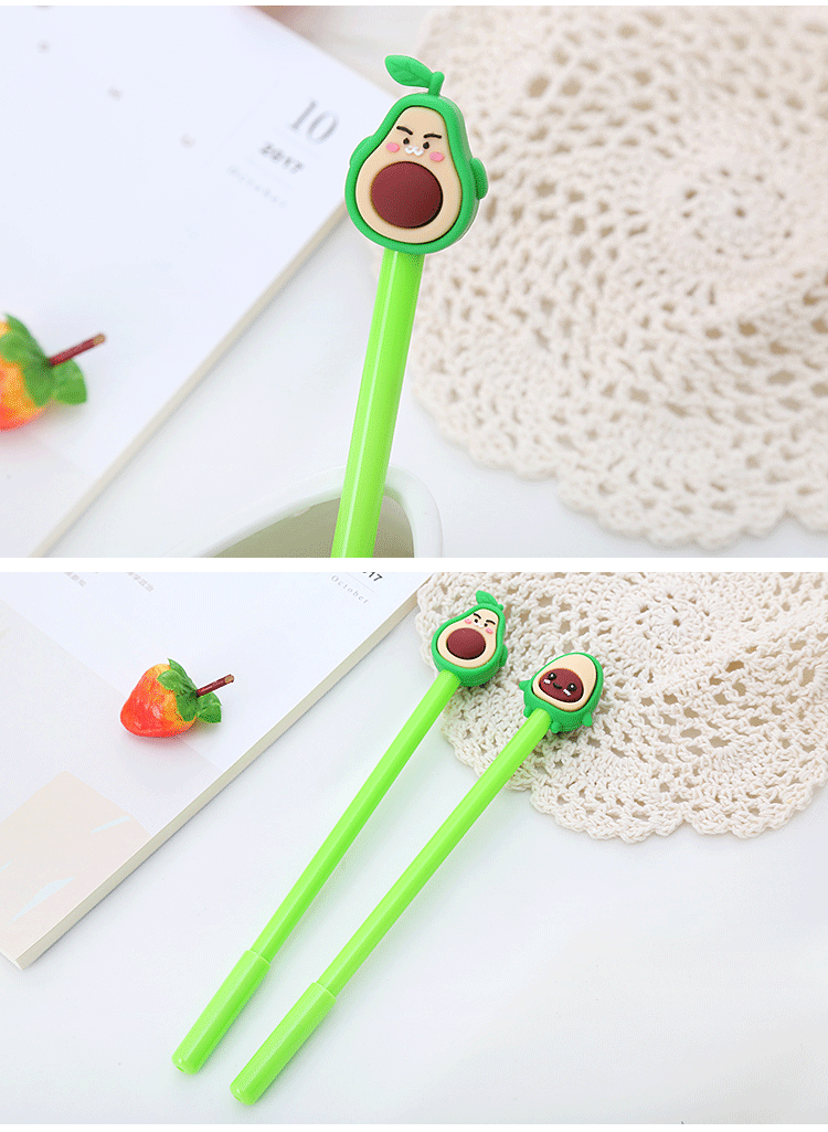 Student Creative Style Cute Avocado Shape Gel Pen display picture 3