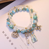 Universal crystal bracelet, beaded bracelet, Korean style, simple and elegant design, for luck