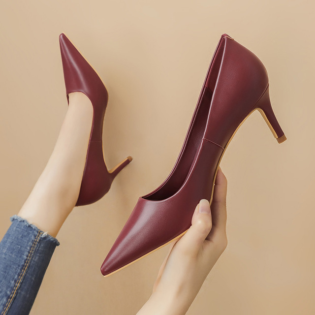 Fashion pointed shallow mouth high heels sexy thin heel women’s single shoes women’s shoes