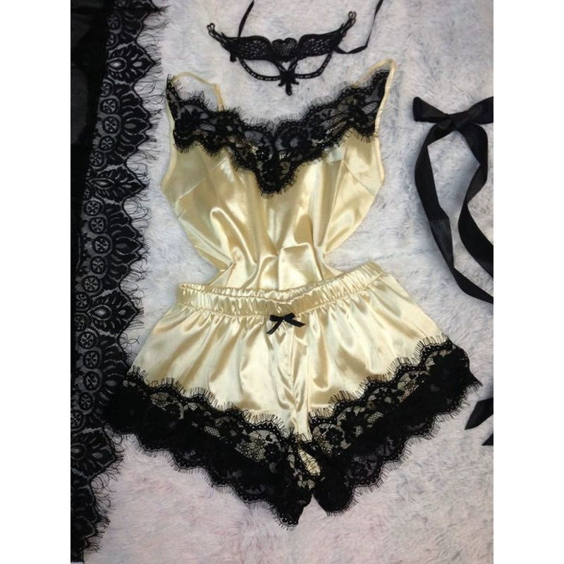 Pijama, split underwear, lace sexy uniform, set, plus size