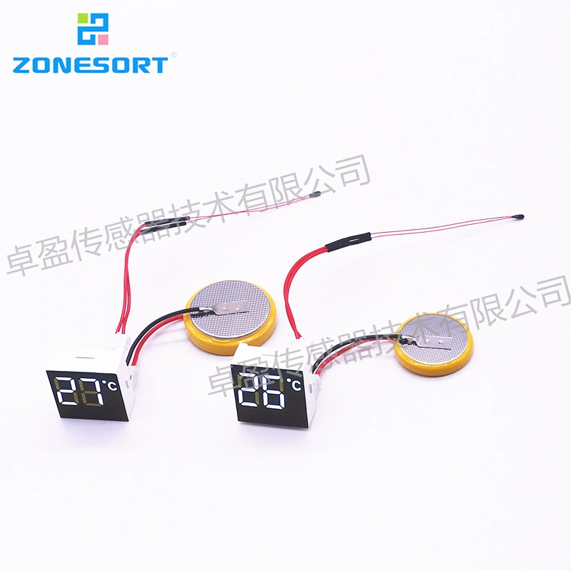 Отображение температуры вакуумной чашки с двумя яркими цифровыми трубками красного света с батареей термистора NTC CR2032