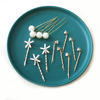 Artificial zirconium from pearl, hairgrip, hair accessory for bride, dress, accessories, Japanese and Korean