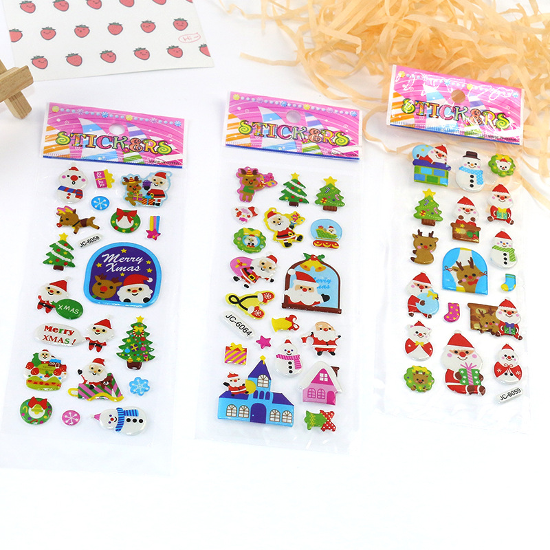Three dimensional children's cartoon Christmas sticker, custom-made, Birthday gift 2