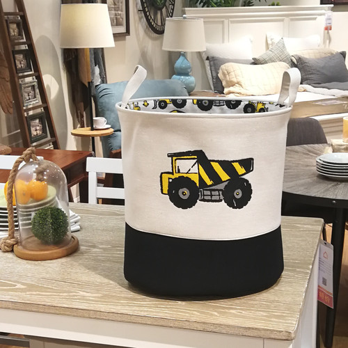 Factory Supply Cross-border One-time Delivery Ins Card Truck Fabric Oval Storage Basket Storage Basket Copyright Protection