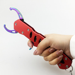 彩鈦控魚器便攜式不鏽鋼鋁合金魚嘴魚唇夾防鏽路亞抓提取鉗子批發