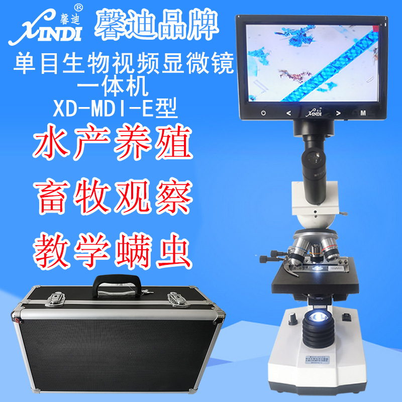 上海馨迪品牌高清水产养殖藻类专用生物视频显微镜XD-MDI-E型配图