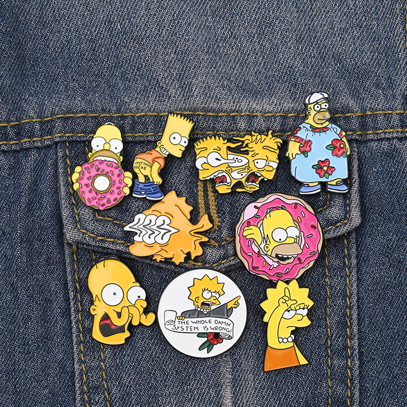 Cute Cartoon Character Alloy Enamel Unisex Brooches display picture 4
