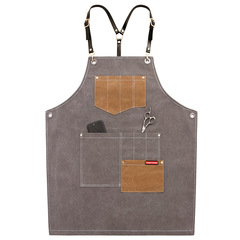 Cowboy apron printed coffee shop bartender milk tea shop painting hairdresser male and female restaurant baking workwear custom logo