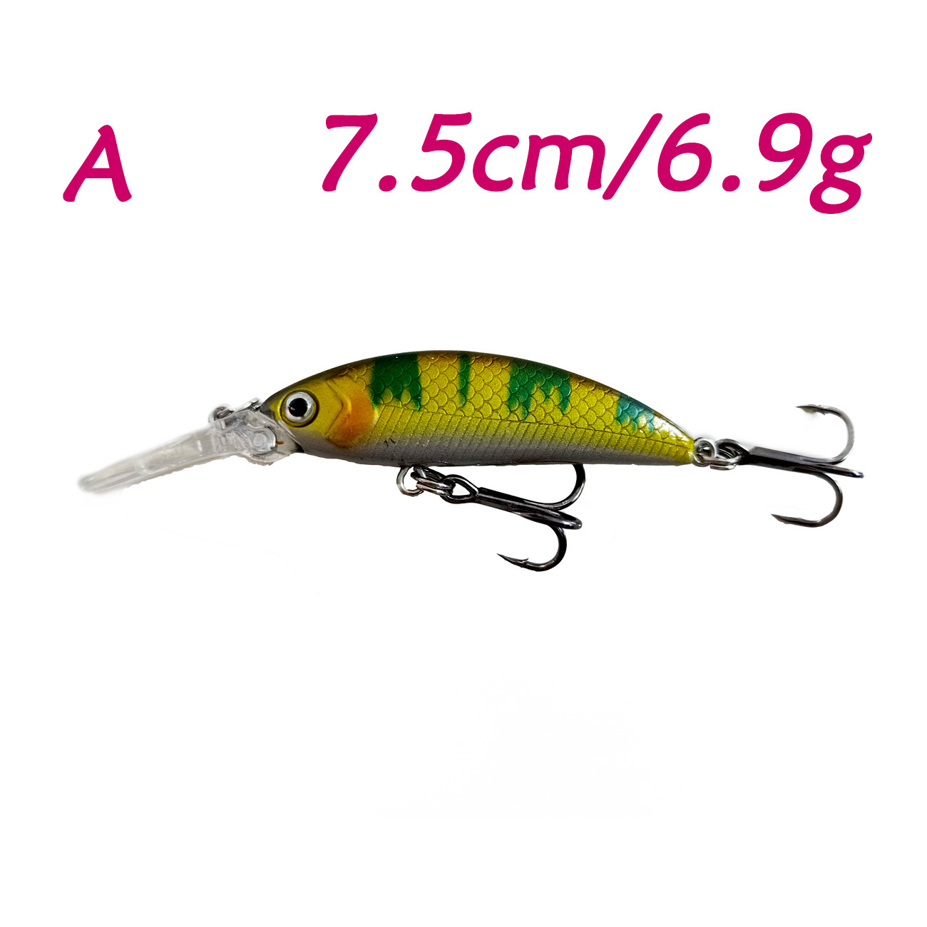 5 Colors Sinking Minnow Lures Deep Diving Minnow Lures Fresh Water Bass Swimbait Tackle Gear