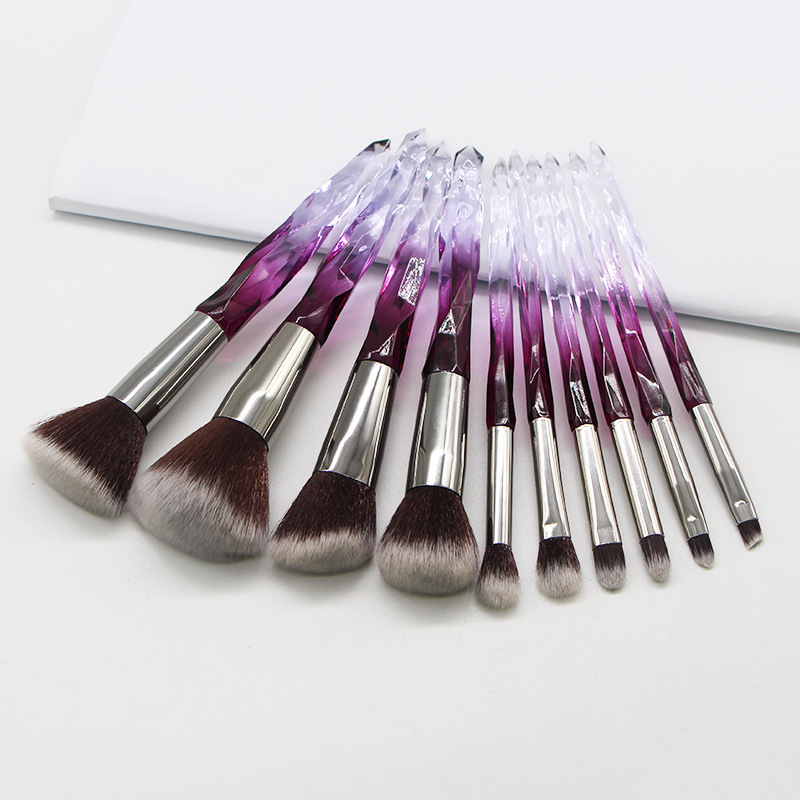 Crystal Diamond Handle Makeup Brush Set