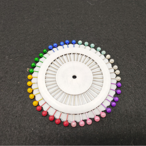 Colorful large-headed pins, pearl pins, fixing pins, cross-stitch pins, clothing positioning pins, disc pins, iridescent pins, 40-piece set