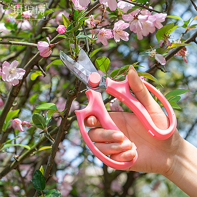 Tijeras florales boca ancha boca puntiaguda embalaje de flores herramientas florales planta verde flor hecha a mano rama ahorro de mano de obra tijeras florales