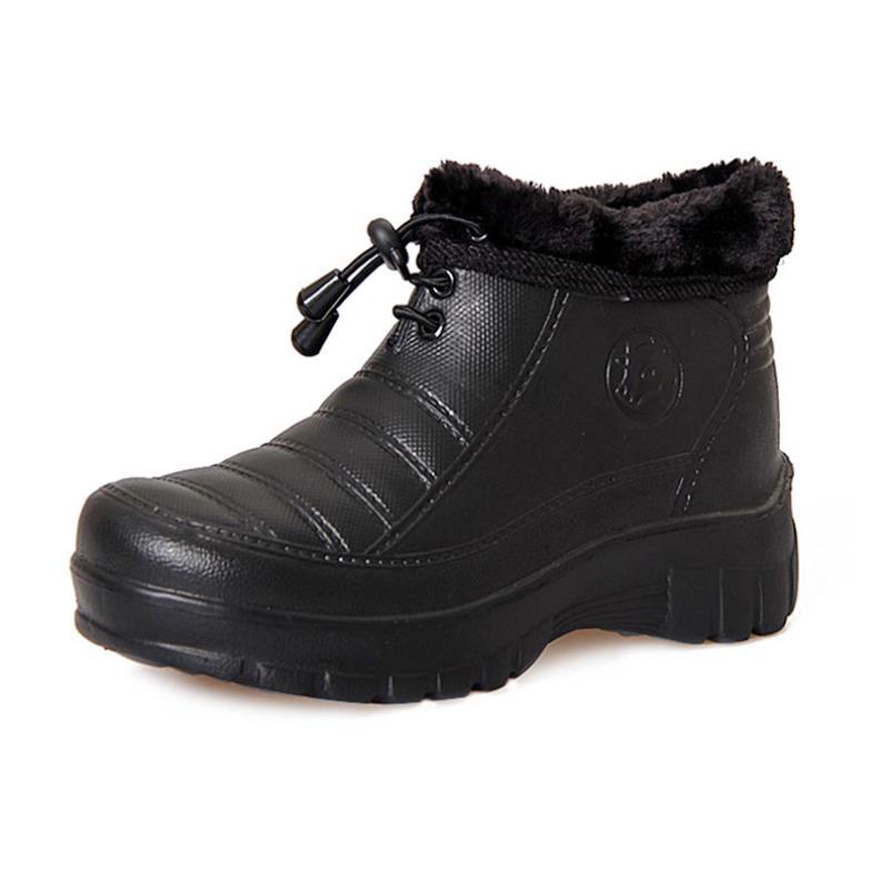 雪地靴男女防男棉鞋加绒保暖户外厨士棉靴钓鱼洗车工作冷藏雪师鞋